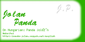 jolan panda business card